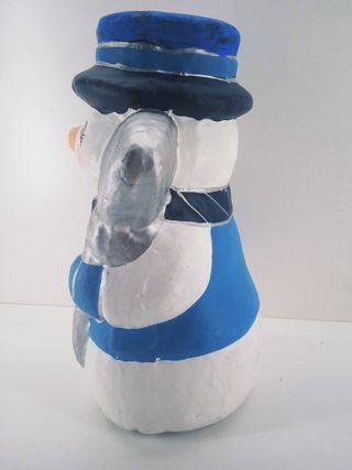 Muñeco Nieve Plástico 35cm Decoración Navideña