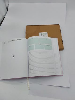 Lanpn Album Bebe Primer 5 Año para Niño Niña - Libro Recuerdos Bebé para Pegar Fotos y Escribir - Hello Baby Libros Cuaderno Dia