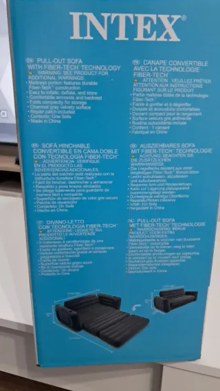 Sofá Cama Hinchable Intex Gris