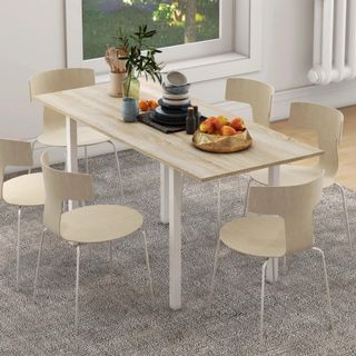 Mesa Comedor Extensible Madera y Metal