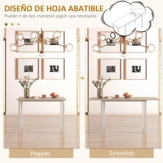 Mesa Comedor Extensible Madera y Metal