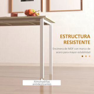 Mesa Comedor Extensible Madera y Metal