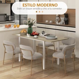 Mesa Comedor Extensible Madera y Metal