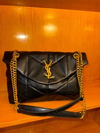 Bolso Saint Laurent Negro y Dorado