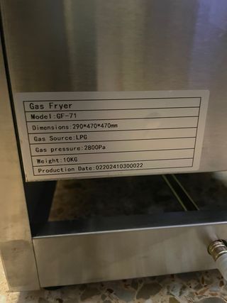 Freidora a gas