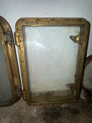 Ventanas náuticas bronce 76x56 cm