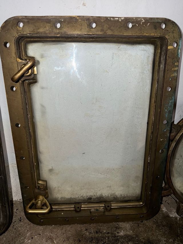 Ventanas náuticas bronce 76x56 cm