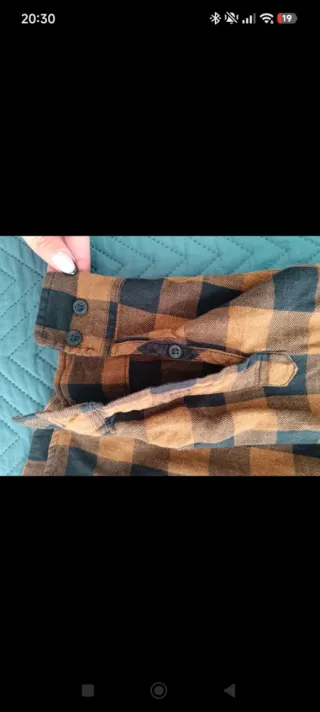 Camisa cuadros H&M marrón y negro