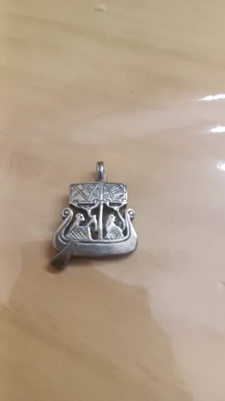 Colgante Drakkar Vikingo Plata