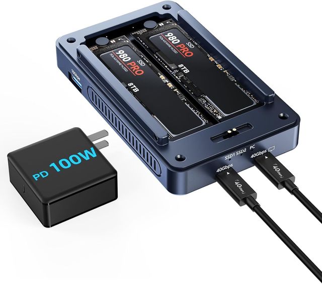 Carcasa SSD RAID Acasis M.2 NVMe x2 40 Gbps USB4