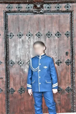 Traje comunión azul niño talla 12