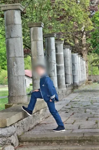 Traje comunión azul niño talla 12