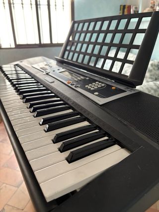 Teclado Yamaha YPT-210 con soporte y manual