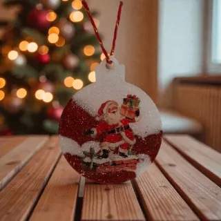 Bola árbol Navidad Papá Noel