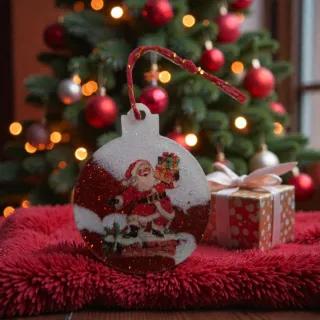 Bola árbol Navidad Papá Noel