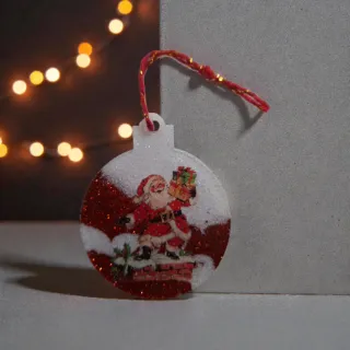 Bola árbol Navidad Papá Noel