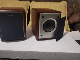 Pareja Altavoces Philips Marrón/Negro