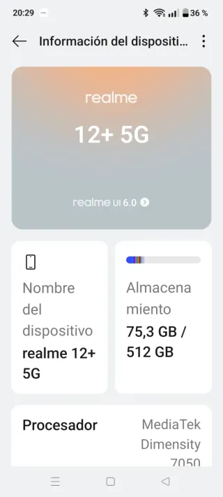 Realme 12 Plus 512GB Negro