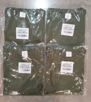 LOTE DE 4 CAMISETAS VERDES TALLA G