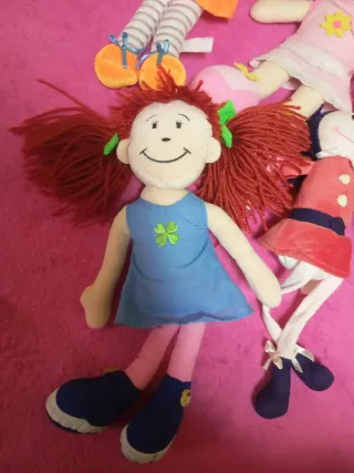 Lote de 5 muñecas de trapo