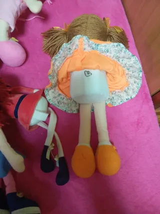 Lote de 5 muñecas de trapo