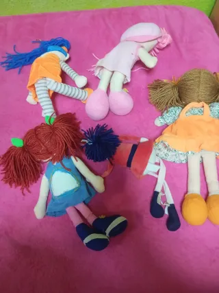 Lote de 5 muñecas de trapo