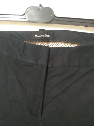 Pantalón Massimo Dutti Negro Mujer