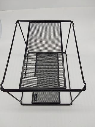 Mind Reader Organizador de carpetas colgantes Organizador de escritorio Almacenamiento Oficina Malla metálica 33" L x 9.75" W x