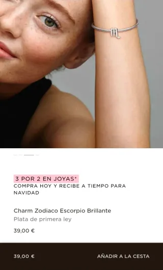 Lote charms Pandora. 2 clip y Escorpio.