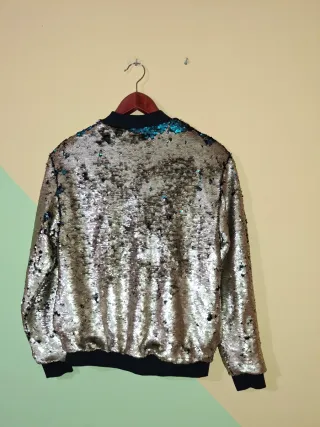 Chaqueta Bomber Stradivarius Lentejuelas