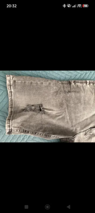 Shorts vaqueros hombre grises