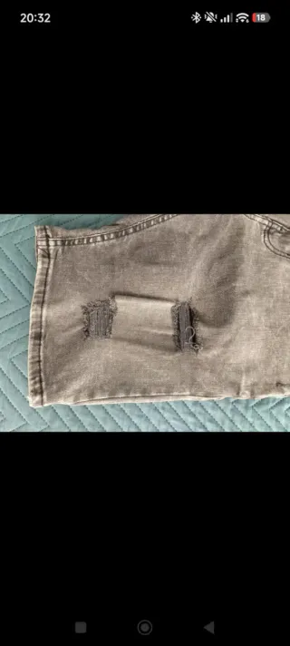 Shorts vaqueros hombre grises