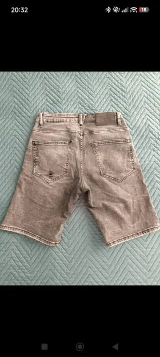 Shorts vaqueros hombre grises