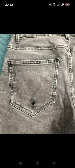 Shorts vaqueros hombre grises