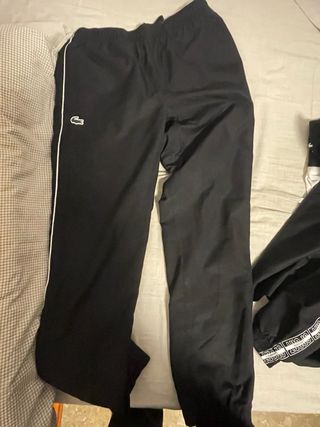 Chándal Lacoste Negro y Blanco Completo