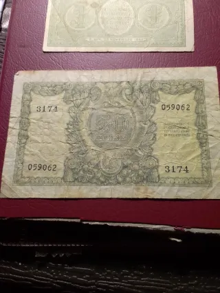 Antiche banconote Lire Italiane 4 pezzi