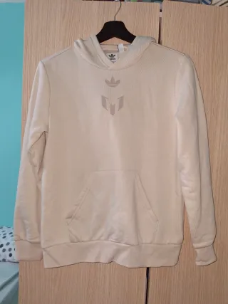 Sudadera Adidas Beige con Logo