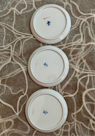 Lotto di 3 piccoli piatti Fürstenberg Germania