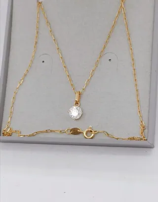 Collar Diamante Natural 1CT y Oro 18k