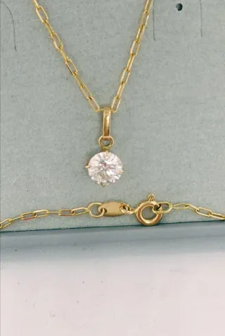 Collar Diamante Natural 1CT y Oro 18k