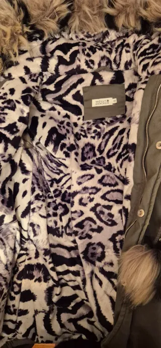 Abrigo mujer Molly Bracken con capucha de pelo XS