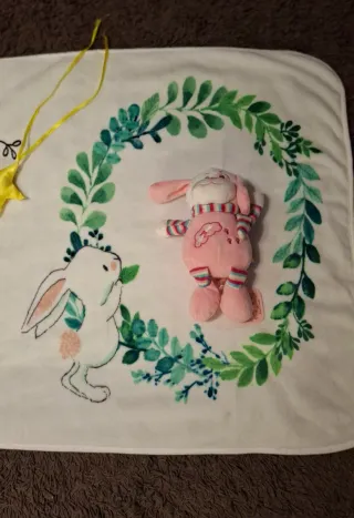 Coperta mesi con coniglietto e stella