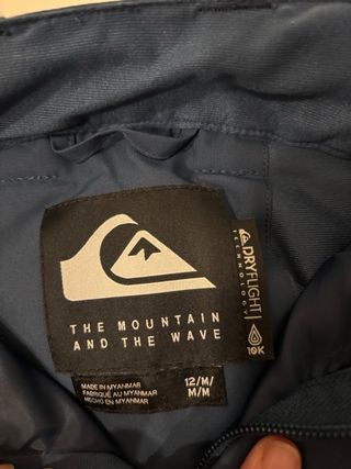 Pantalón esquí niño Quiksilver Talla 12 o Talla M