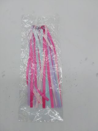 Vidillo 1 par de serpentinas de bicicleta arcoíris para niñas y niños, paquete de 2 cintas de borlas, accesorios de transporte f