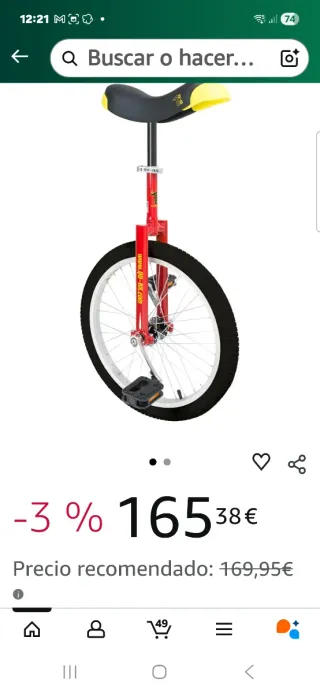 Monociclo QU-AX Precio nuevo superior a 170€