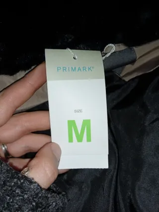 Chaquetón largo Primark beige talla M