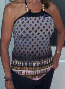 Top halter con collar Talla S-M NUEVO