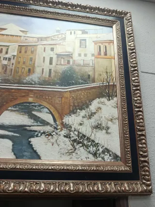 Óleo sobre tabla Granada Miguel Rivas 1980