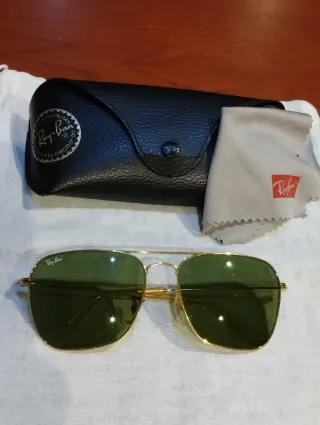 Gafas Ray-Ban Caravan B&L USA Doradas Verdes