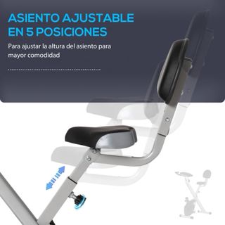 Bicicleta Estática Plegable con Respaldo